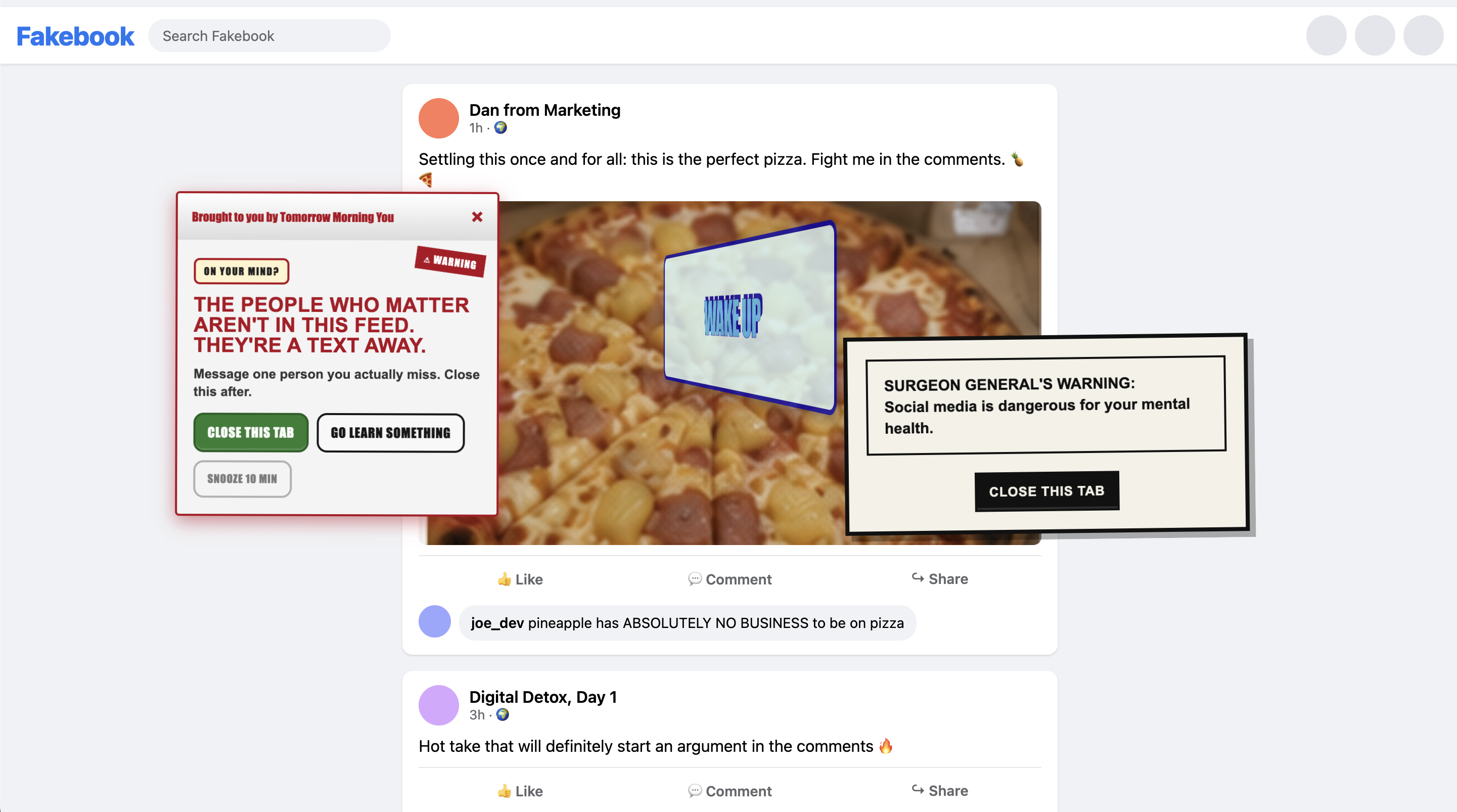 AntiDoom running on Fakebook